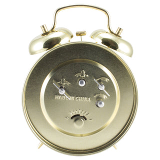Back of clock showing setting knobs. 