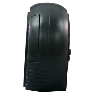 Side view of alarm clock. 