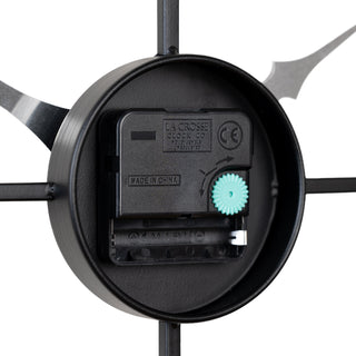 Close-up image of the quartz movement of the Head-on image of the 404-3451A 20-inch Metal Tower Wall Clock - Arabic.