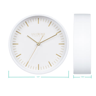 404-3715 6-inch Etta Metal Table/Wall Clock