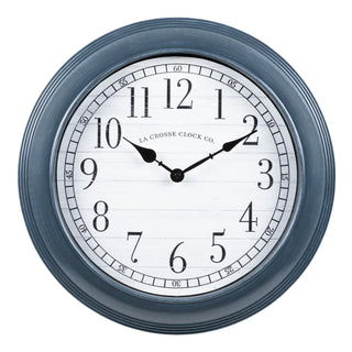 404-3841B Wall clock with white face and black hands on a white background