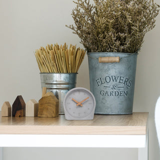 W72531 Cement Analog Tabletop Clock